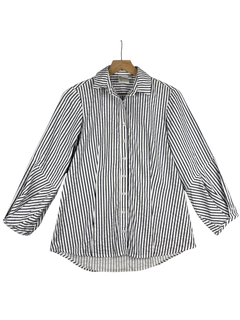 Finley Shirt Womens XS Blue White Spectator Techno Stripe